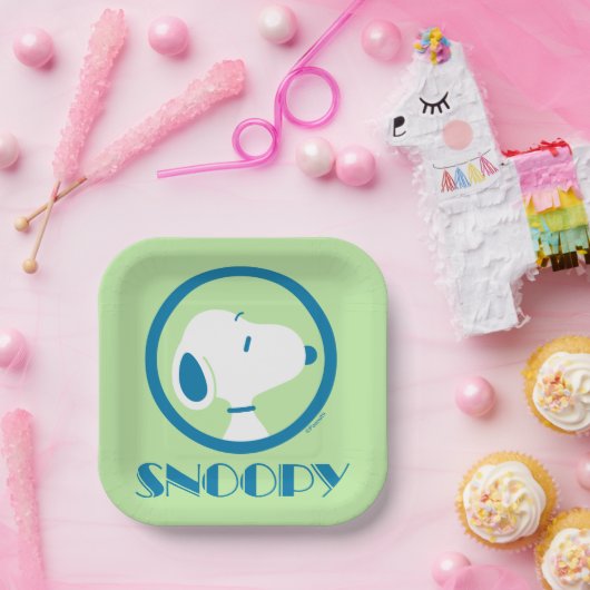 pinda's | Snoopy Blue Deco Dreams Papieren Bordje (Feest)