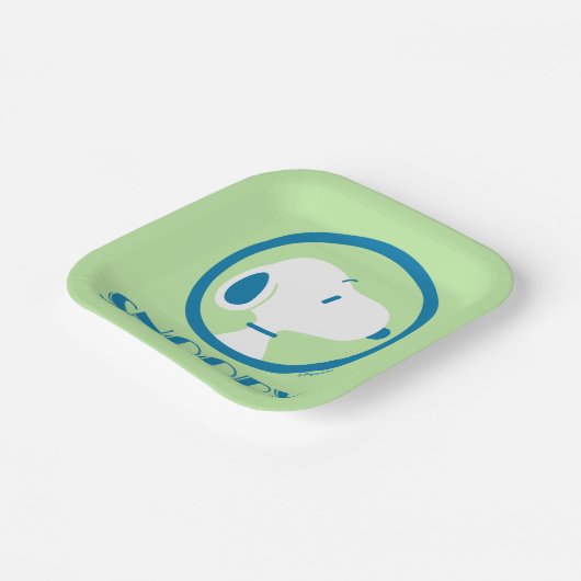 pinda's | Snoopy Blue Deco Dreams Papieren Bordje (Gebogen)