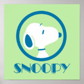 pinda's | Snoopy Blue Deco Dreams Poster (Voorkant)