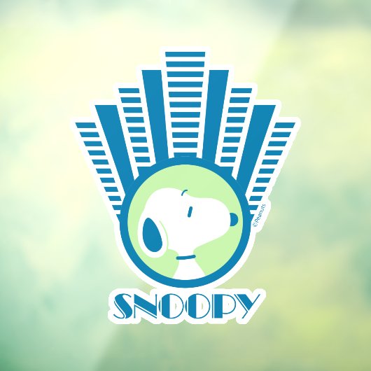 pinda's | Snoopy Blue Deco Dreams Raamsticker (Vel 3)