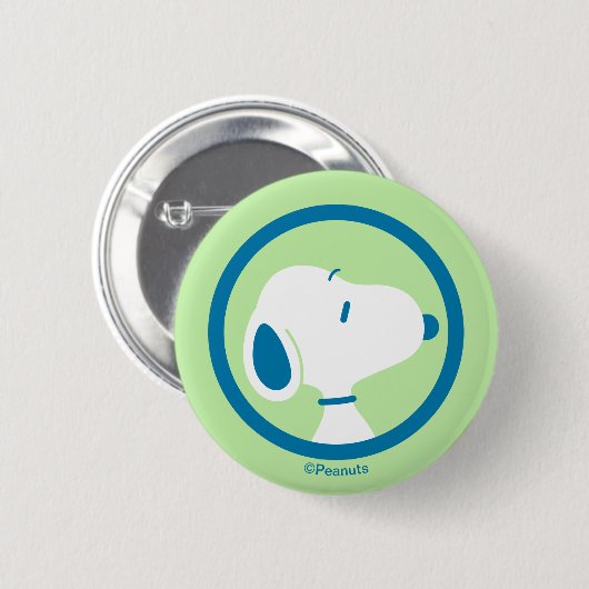 pinda's | Snoopy Blue Deco Dreams Ronde Button 5,7 Cm (Voorkant /achterkant)