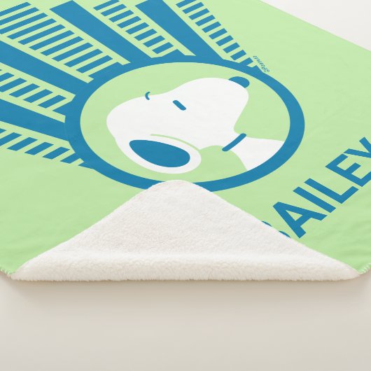 pinda's | Snoopy Blue Deco Dreams Sherpa Deken (3/4)