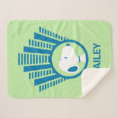 pinda's | Snoopy Blue Deco Dreams Sherpa Deken (Voorkant (horizontaal))