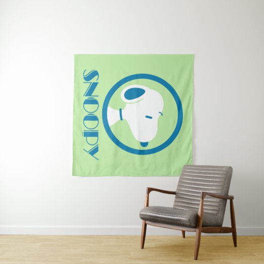 pinda's | Snoopy Blue Deco Dreams Wandkleed (In Situ (horizontaal))