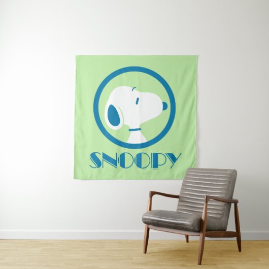 pinda's | Snoopy Blue Deco Dreams Wandkleed (In situ)