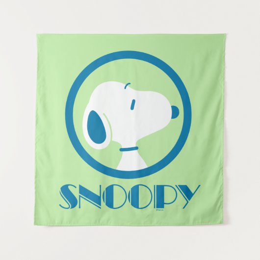 pinda's | Snoopy Blue Deco Dreams Wandkleed (Voorkant)