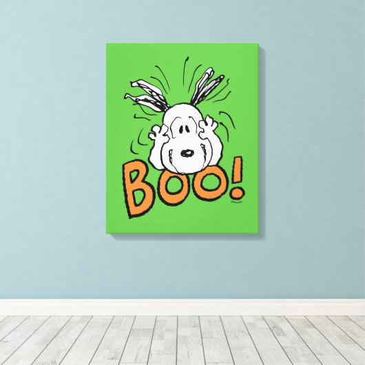 pinda's | Snoopy Boo Canvas Afdruk (Insitu (Houten vloer))