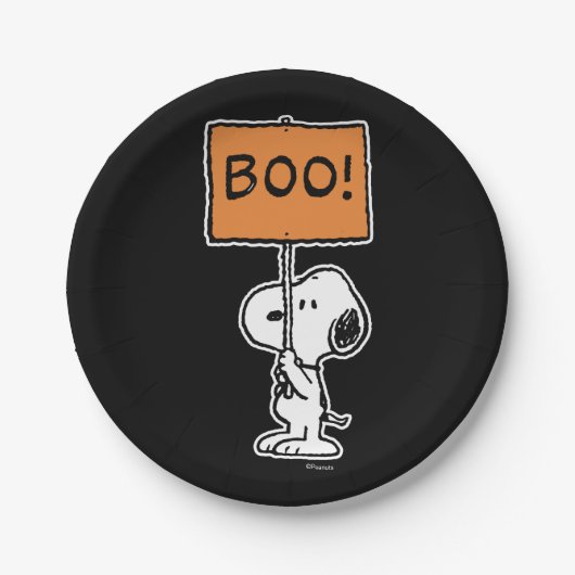 pinda's | Snoopy Boo! Papieren Bordje (Voorkant)