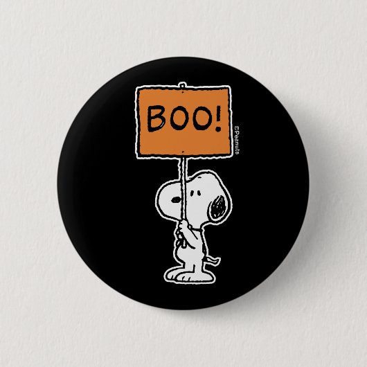 pinda's | Snoopy Boo! Ronde Button 5,7 Cm (Voorkant)