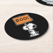 pinda's | Snoopy Boo! Ronde Kartonnen Onderzetter (Gebogen)
