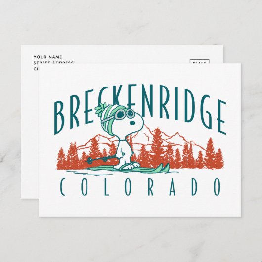 pinda's | Snoopy Breckenridge Colorado Briefkaart (Voorkant / Achterkant)