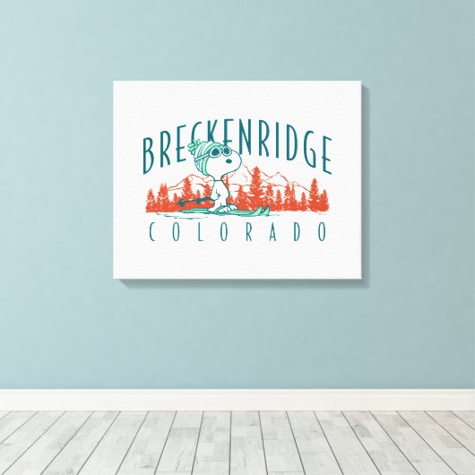 pinda's | Snoopy Breckenridge Colorado Canvas Afdruk (Insitu (Houten vloer))