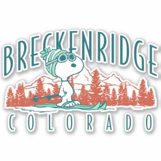 pinda's | Snoopy Breckenridge Colorado Sticker (Voorkant)