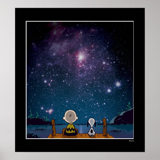 pinda's | Snoopy & Charlie Brown Star Watching Poster (Voorkant)