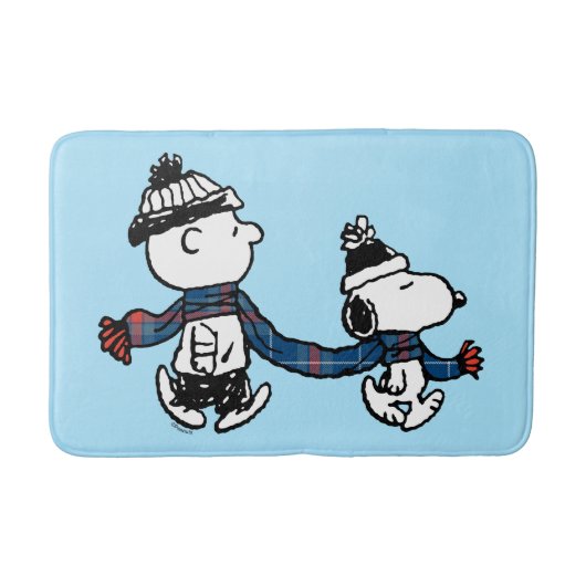 pinda's | Snoopy & Charlie Brown Winter Scarf Badmat (Voorkant)