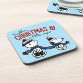 pinda's | Snoopy & Charlie Brown Winter Scarf Bier Onderzetter (Linkerzijde)