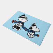 pinda's | Snoopy & Charlie Brown Winter Scarf Deurmat (Schuin)