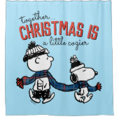 pinda's | Snoopy & Charlie Brown Winter Scarf Douchegordijn (Voorkant)