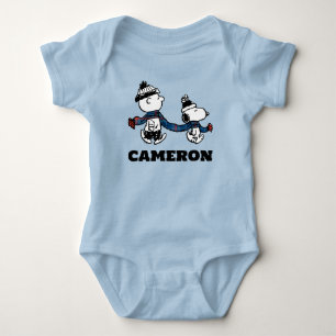 pinda's Snoopy & Charlie Brown Winter Scarf Romper