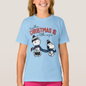Pinda's| Snoopy & Charlie Brown Winter Scarf T-shirt (Voorkant)