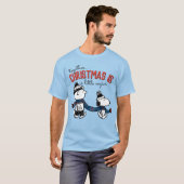 pinda's | Snoopy & Charlie Brown Winter Scarf T-shirt (Voorkant volledig)