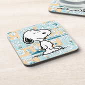 pinda's | Snoopy Comic Pattern Bier Onderzetter (Linkerzijde)