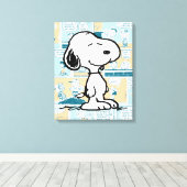 pinda's | Snoopy Comic Pattern Canvas Afdruk (Insitu (Houten vloer))