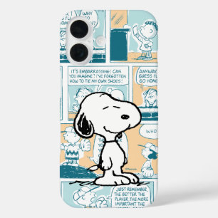 pinda's   Snoopy Comic Pattern iPhone 16 Hoesje