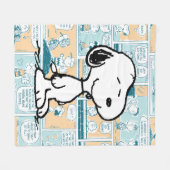 pinda's | Snoopy Comic Pattern Fleece Deken (Voorkant (Horizontaal))