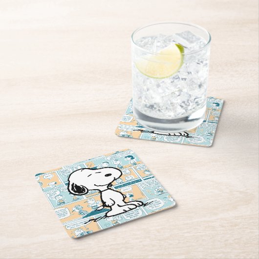pinda's | Snoopy Comic Pattern Kartonnen Onderzetters (Insitu)