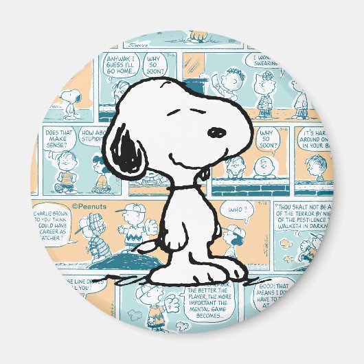 pinda's | Snoopy Comic Pattern Magneet (Voorkant)