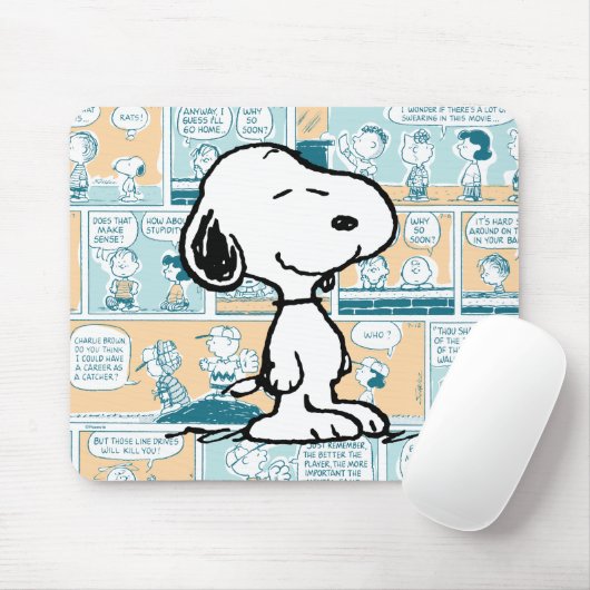 pinda's | Snoopy Comic Pattern Muismat (Met muis)