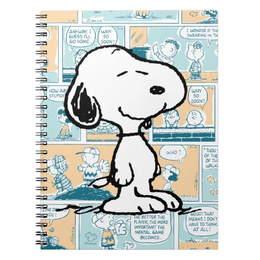 pinda's | Snoopy Comic Pattern Notitieboek (Voorkant)
