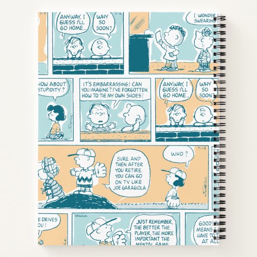 pinda's | Snoopy Comic Pattern Notitieboek (Achterkant)