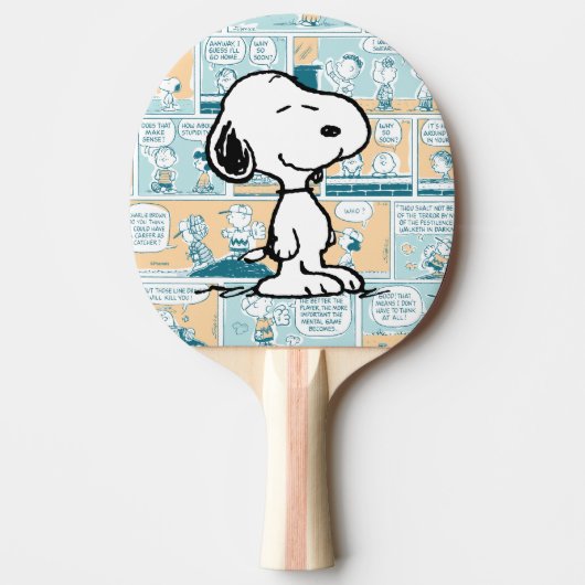pinda's | Snoopy Comic Pattern Tafeltennisbatje (Voorkant)