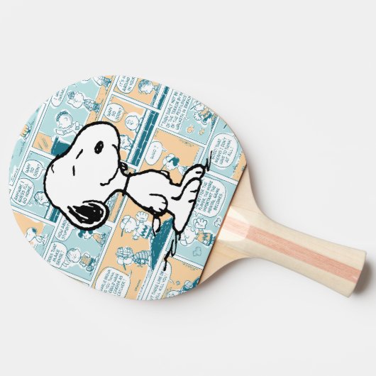 pinda's | Snoopy Comic Pattern Tafeltennisbatje (Zijkant)