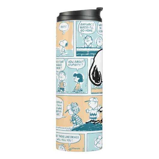 pinda's | Snoopy Comic Pattern Thermosbeker (Gedraaid links)