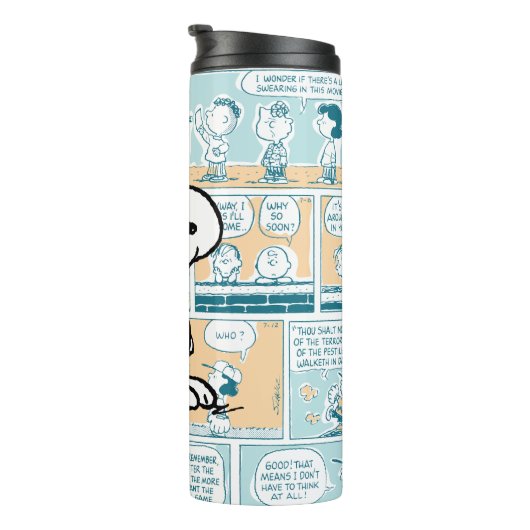 pinda's | Snoopy Comic Pattern Thermosbeker (Geroteerd rechts)