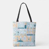 pinda's | Snoopy Comic Pattern Tote Bag (Achterkant)