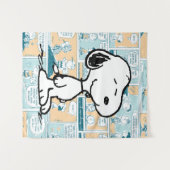 pinda's | Snoopy Comic Pattern Wandkleed (Voorkant (horizontaal))