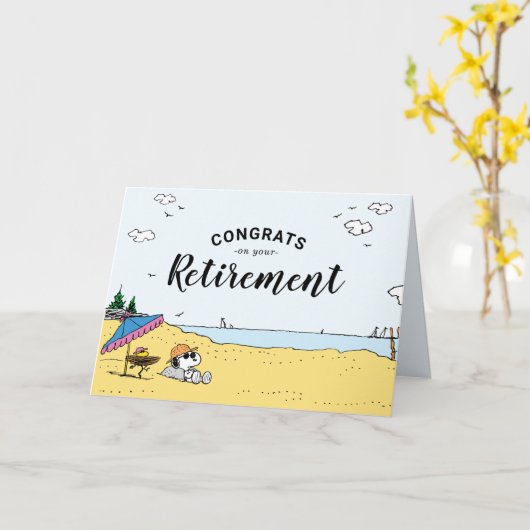 pinda's | Snoopy Congrates on Your Retirement Kaart (Gele Bloem)