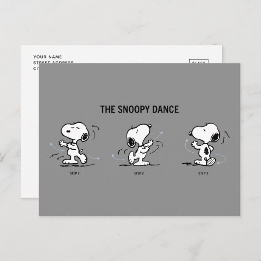 pinda's | Snoopy Dance Briefkaart (Voorkant / Achterkant)