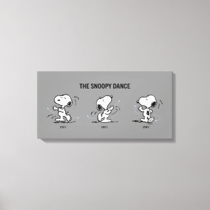 pinda's   Snoopy Dance Canvas Afdruk