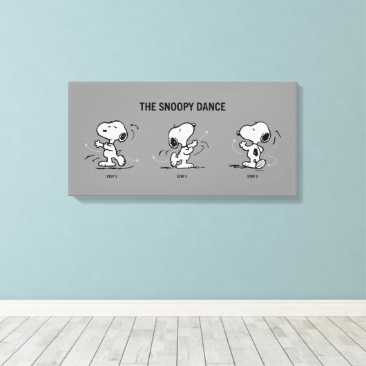 pinda's | Snoopy Dance Canvas Afdruk (Insitu (Houten vloer))