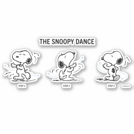 pinda's | Snoopy Dance Sticker (Voorkant)