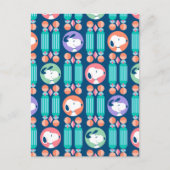 pinda's | Snoopy Dark Blue Deco Dreams Patroon Briefkaart (Voorkant)