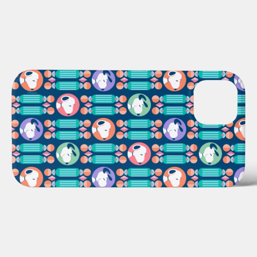pinda's | Snoopy Dark Blue Deco Dreams Patroon Case-Mate iPhone Case (Achterkant (horizontaal))