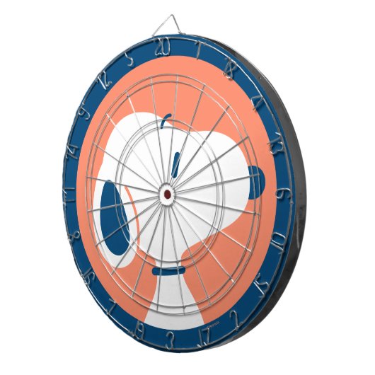 pinda's | Snoopy Dark Blue Deco Dreams Patroon Dartbord (Voorkant Rechts)