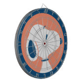 pinda's | Snoopy Dark Blue Deco Dreams Patroon Dartbord (Voorkant Links)