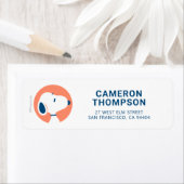 pinda's | Snoopy Dark Blue Deco Dreams Patroon Etiket (Insitu)